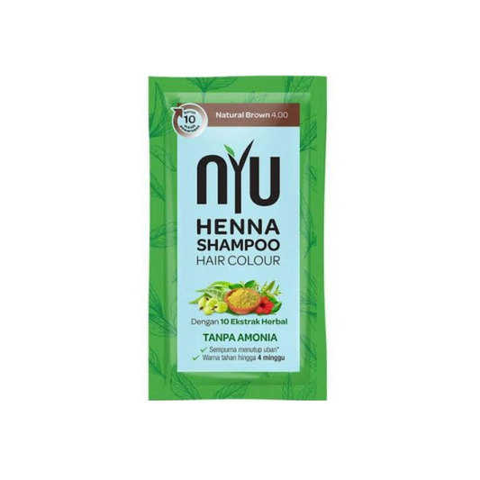 Nyu Henna Shampoo Hair Color Natural Brown